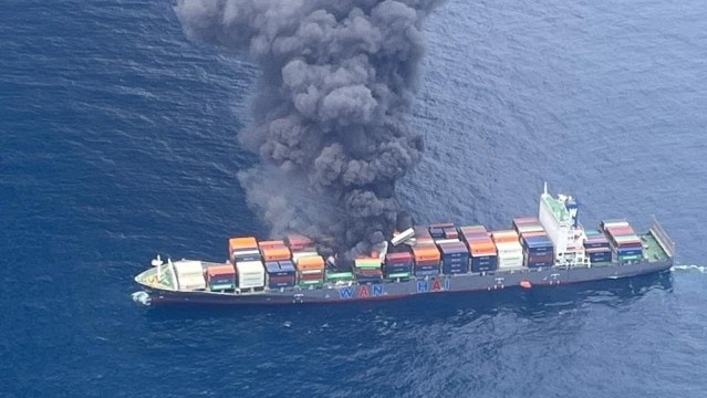 Singaporean Container Ship Catches Fire, Triggering Massive Rescue Operation near Kerala