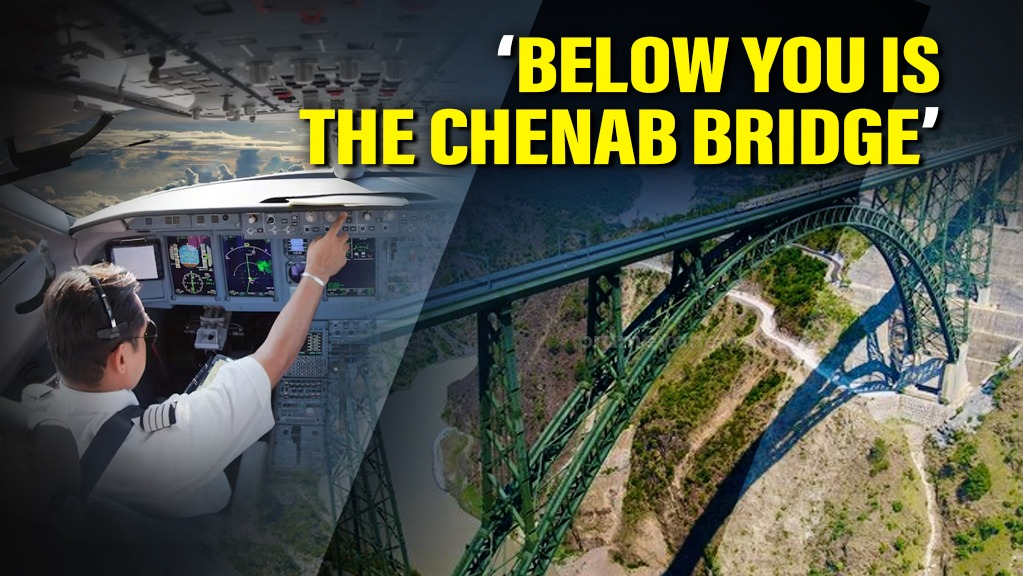 Pilot’s Surprise Mid-Air — “Look! The Chenab Bridge Below” Sparks Photo Frenzy