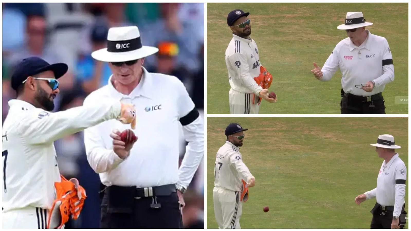 Pant Fined for Ball Dissent in Leeds Test Despite Twin Tons