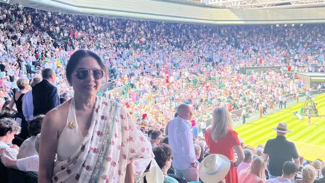Neena Gupta Slays Wimbledon Look in Saree 🌸✨