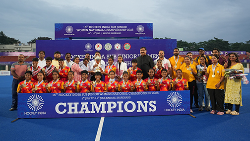 Odisha becomes runners up in Sub Junior women hockey