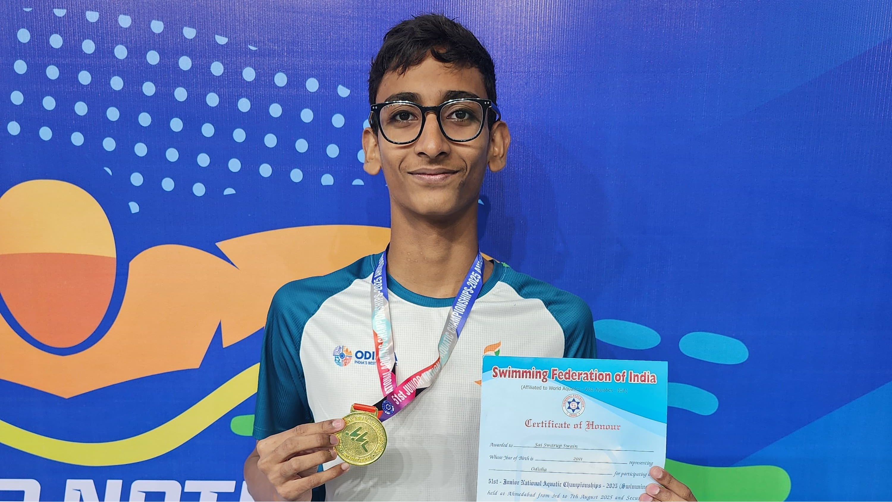 Odia swimmer Sai Swarup bags 3 medals in junior national meet
