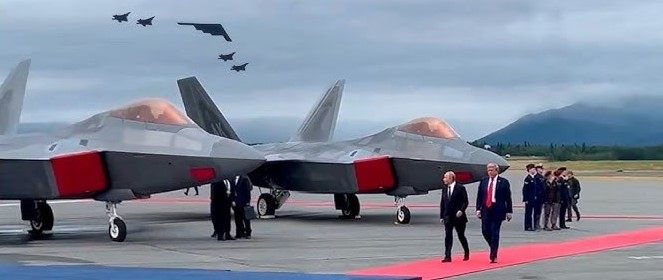 Trump Greets Putin with a Show of Military Might in Alaska