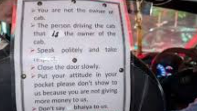 'Don't say bhaiya, put your attitude in pocket': Cab driver's 6 rules for passengers goes viral
