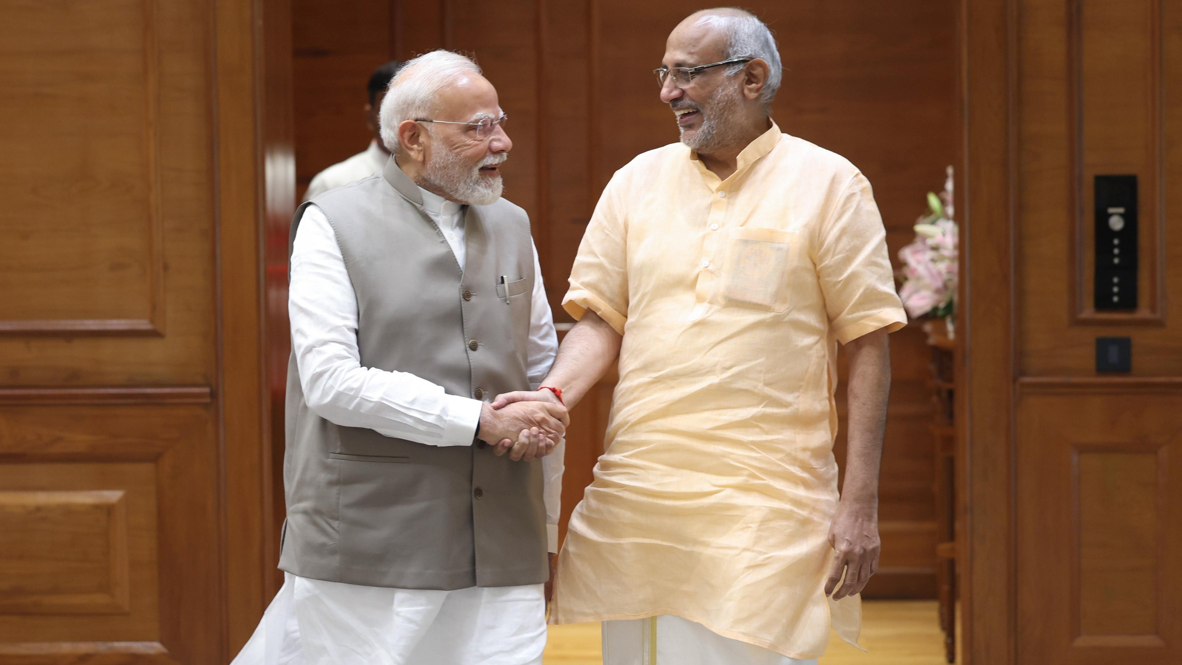 NDA VP Nominee CP Radhakrishnan Meets PM Modi