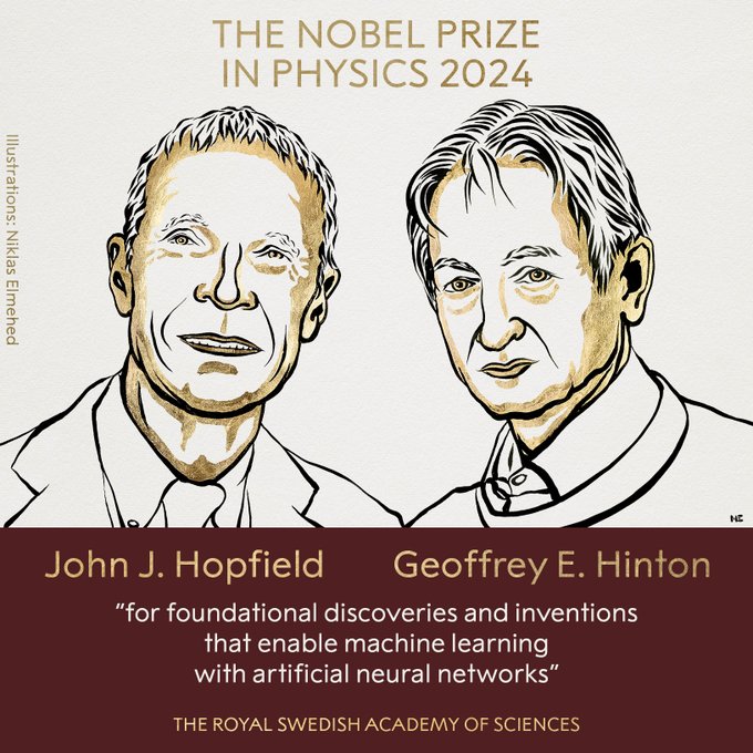 Nobel Prize in physics awarded to John Hopfield, Geoffrey Hinton 