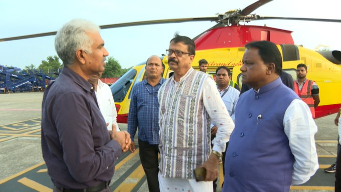 Cyclone Dana: Odisha CM conducts aerial survey of affected areas
