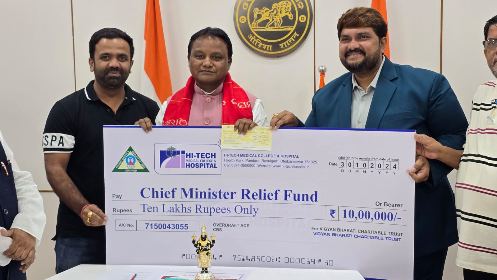 Cyclone Dana: Hi-Tech Group donates Rs 10 lakh to CMRF