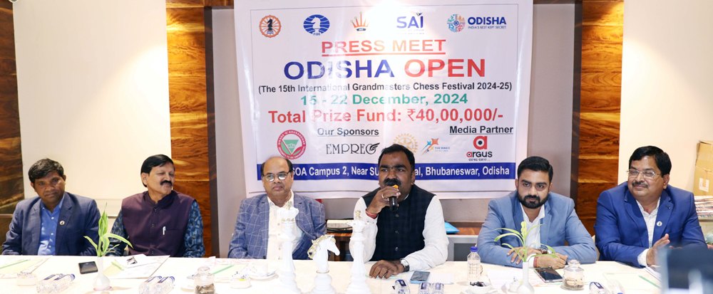 Odisha Open and 15th International Grandmasters Chess Festival to begin at SOA on Dec 15