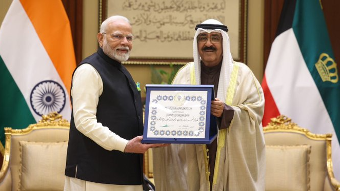 PM Modi conferred with highest national award of Kuwait