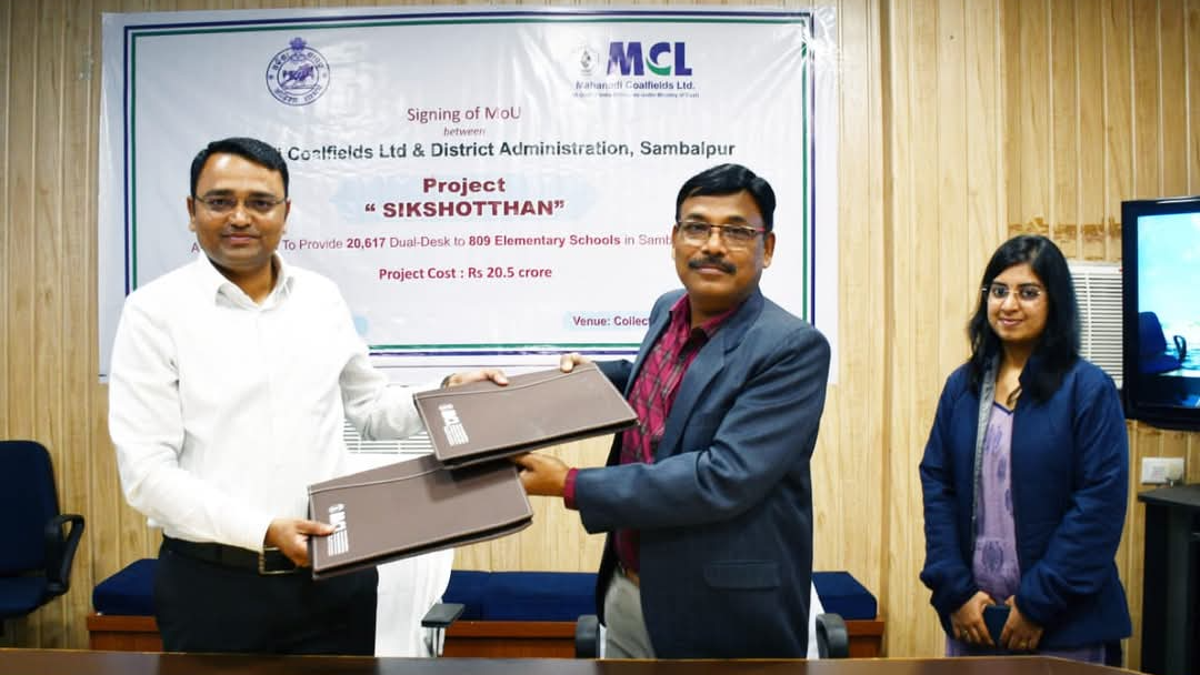 MCL MoU for ‘Sikshotthan’: 20,617 Dual Desks for Sambalpur Schools