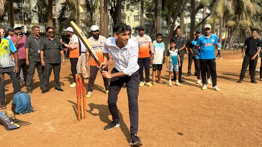 Former UK PM Rishi Sunak enjoys cricket at Parsee Gymkhana during Mumbai visit