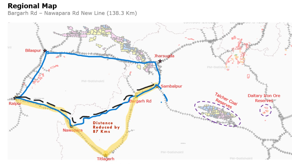 Land acquisition work in progress for Bargarh-Nawapara Road railway line