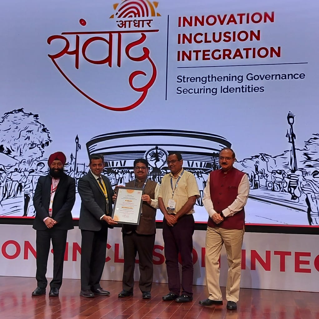 OCAC receives awards from UIDAI at Aadhaar Samvaad 2025