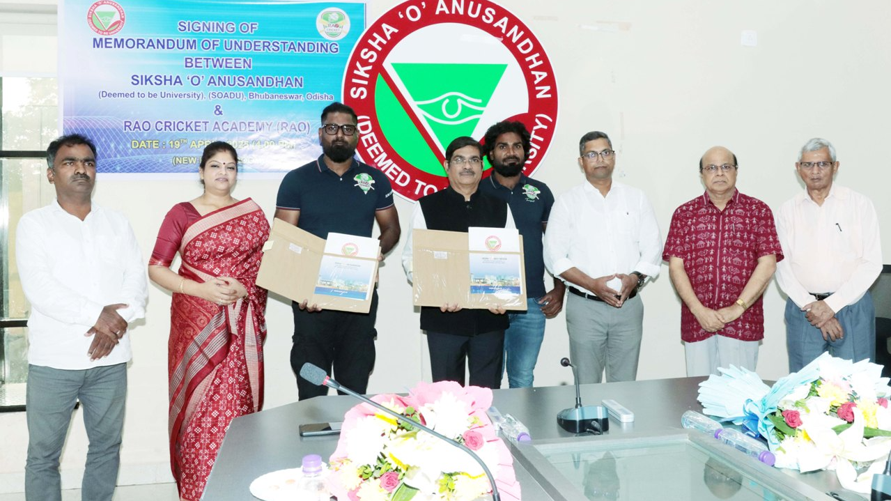 SOA signs MoU with Rao Cricket Academy for development of SOA cricket and infrastructure