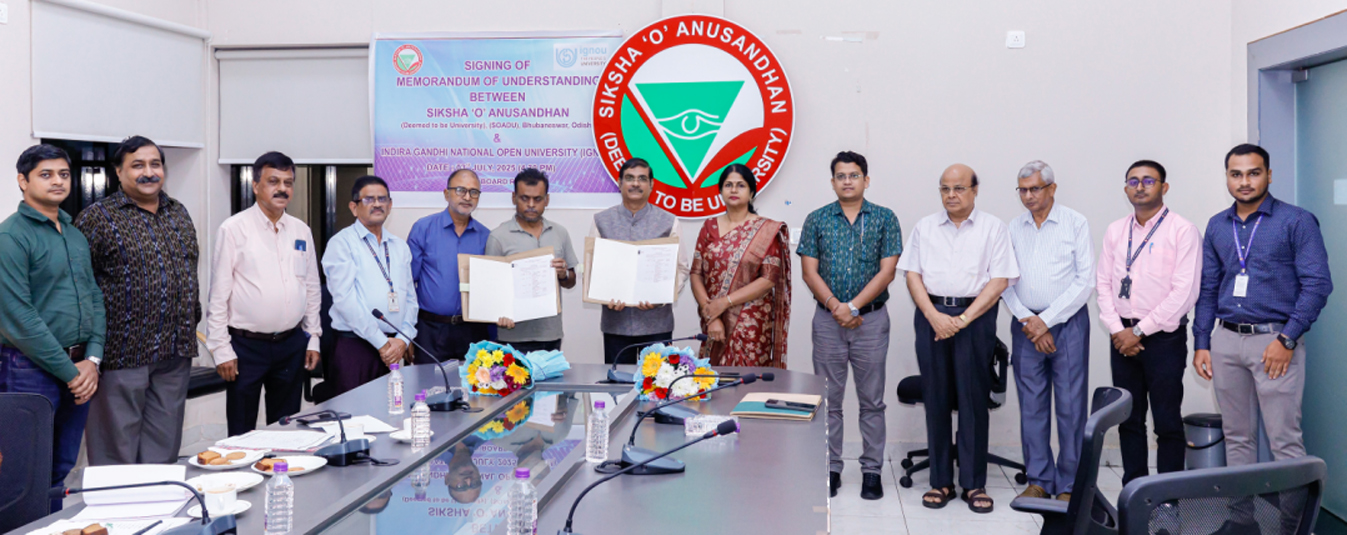 SOA signs MoU with IGNOU for jointly offering academic programs