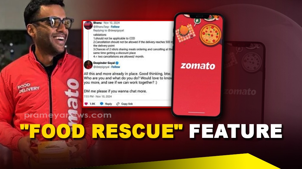 Zomato CEO Offers Job to User for Food Rescue Feedback