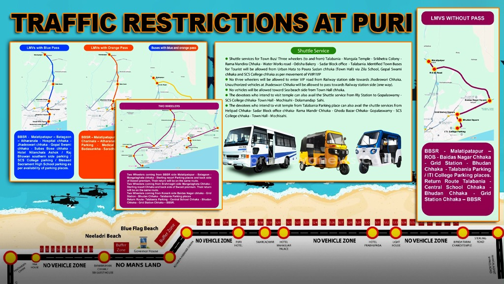 Navy Day 2024 Traffic Advisory for Puri | Parking Arrangements