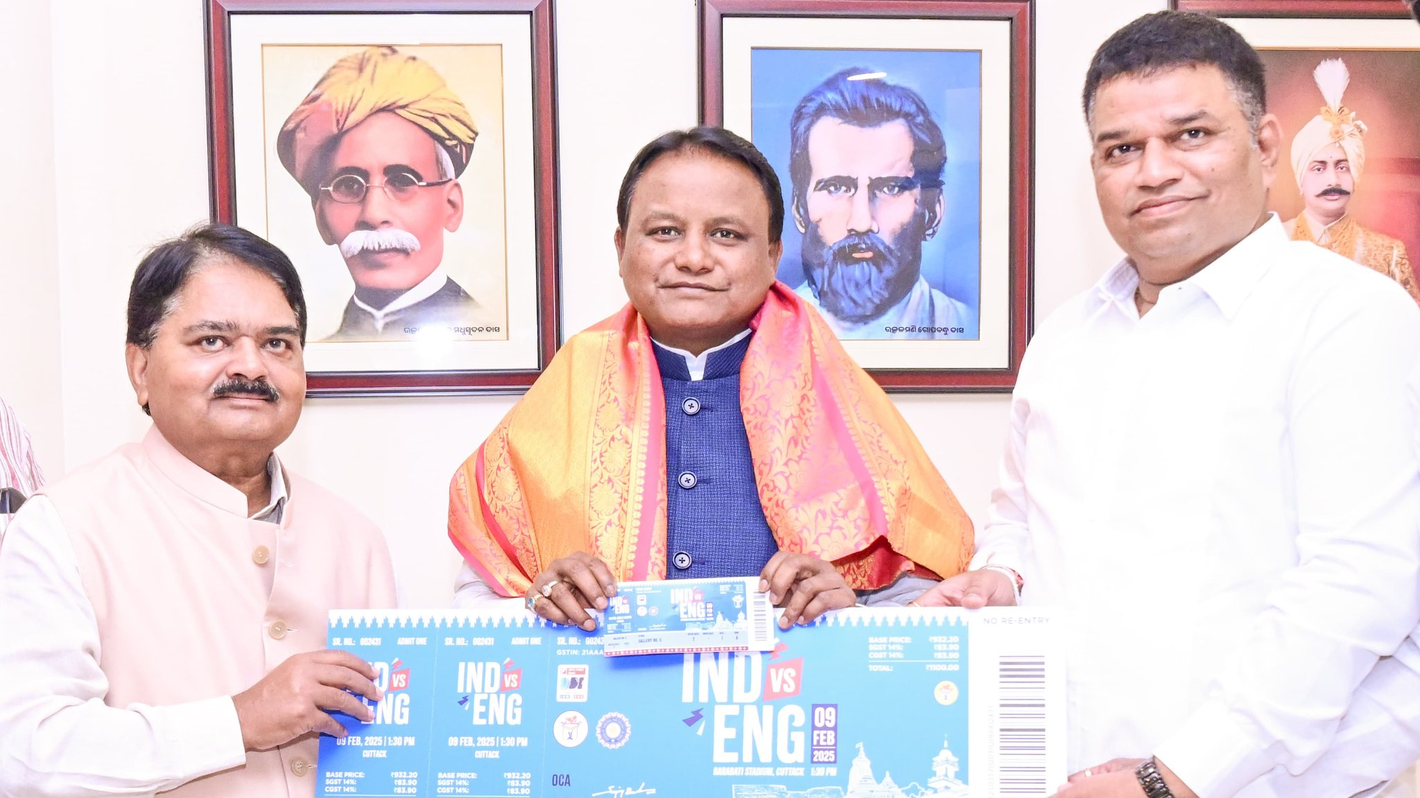Odisha CM Mohan Majhi buys tickets for India-England match, meets OCA officials