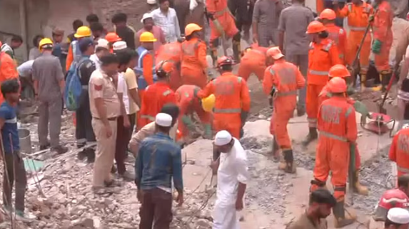 Four dead, many feared trapped as building collapses in Delhi's Mustafabad
