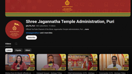 Jagannath Temple Launches Official YouTube Channel