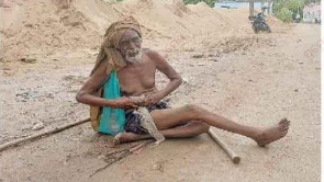 Odisha Elder Crawls for Pension, Sparks Outrage