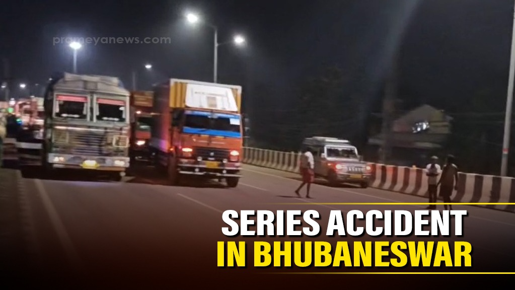 Bhubaneswar: Series truck accidents in Patrapada leaves three injured