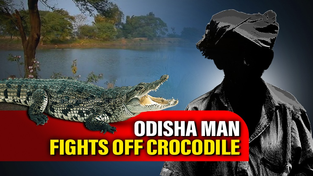 Partially blind Odisha man fights off crocodile with bare hands