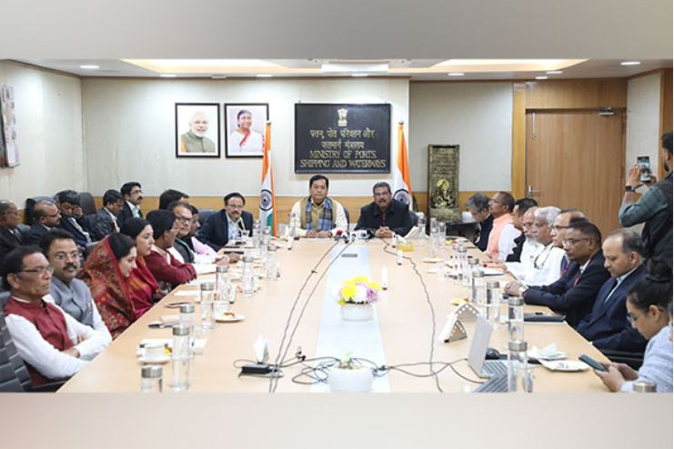 Union Minister Sonowal holds meeting with Odisha MPs to discuss development of ports, river waterways in state
