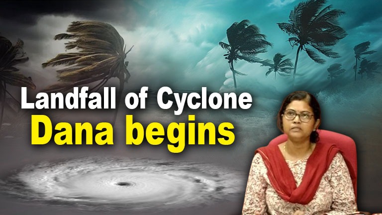 Landfall of Cyclone Dana begins