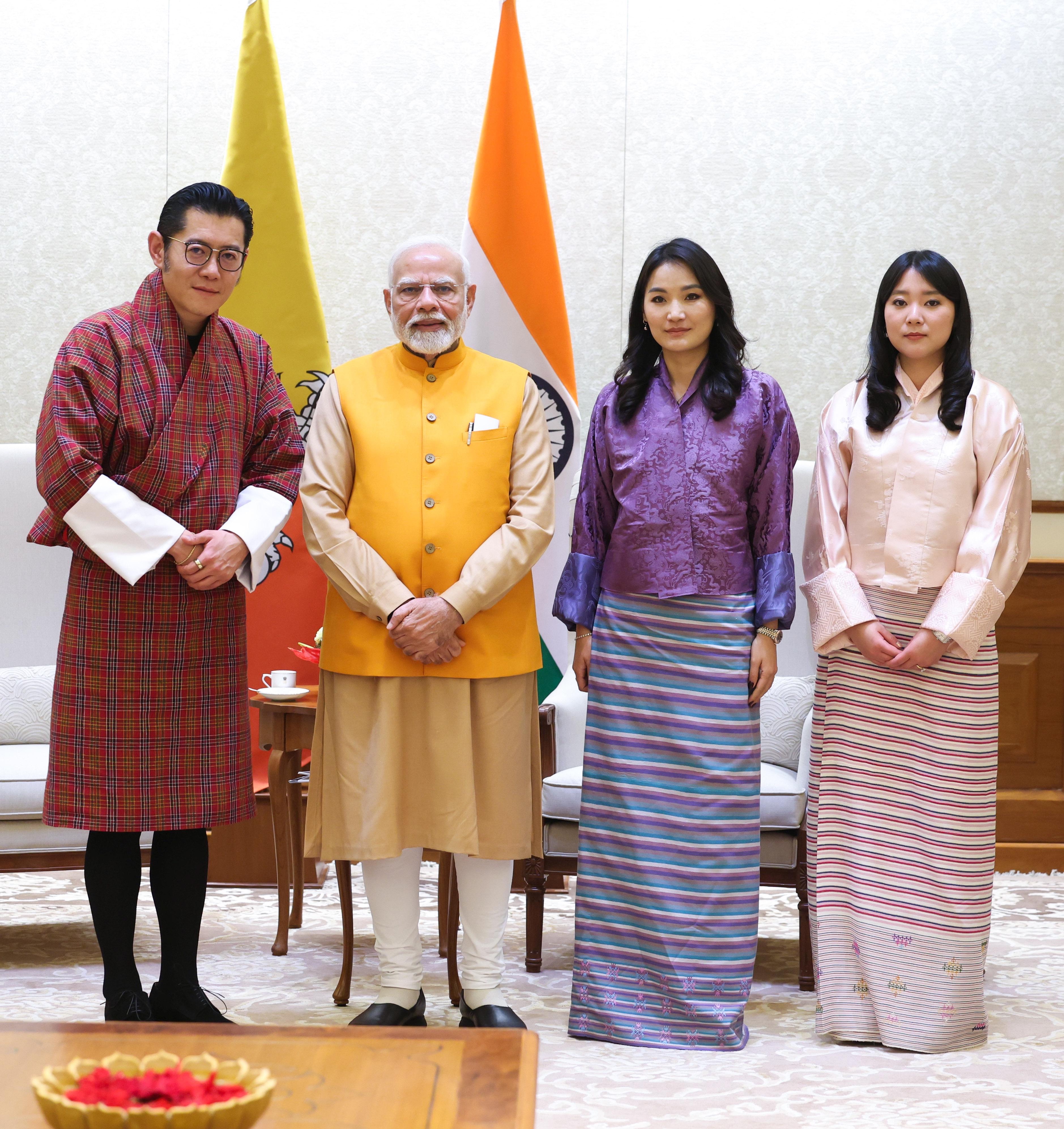 Prime Minister receives the King and Queen of Bhutan