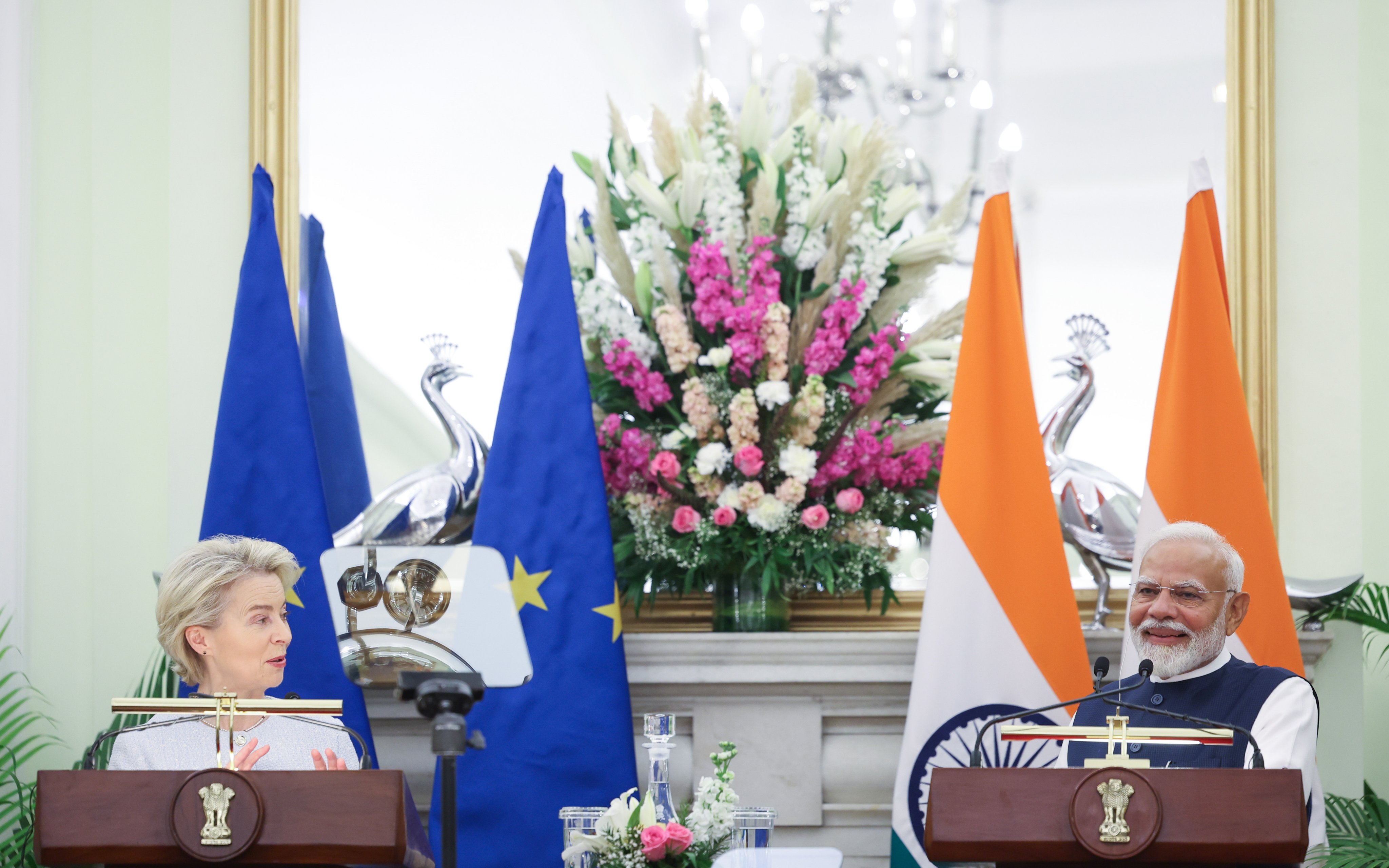 President of the European Commission Ursula von der Leyen visits India
