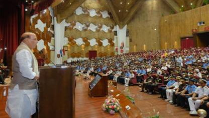 Armed Forces must operate jointly & remain future-ready: Raksha Mantri at DSSC, Wellington