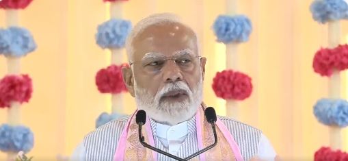 PM Modi addresses gathering at Anandpur Dham in MP