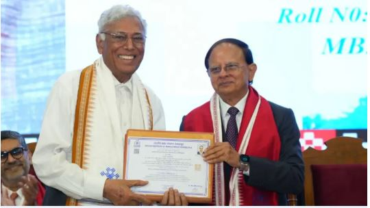 Education is continuum: Octogenarian BARC scientist acquires MBA from IIM Sambalpur, dreams another PhD!