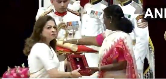 Watch: Farida P Udhas receives Padma Bhushan
