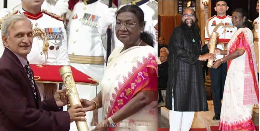 4 eminent Odias receive Padma Shri Awards from President