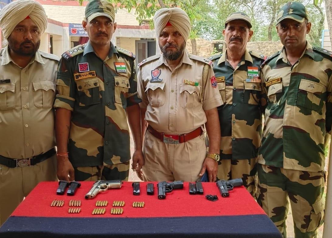 BSF Punjab recovers huge cache of arms & ammunition