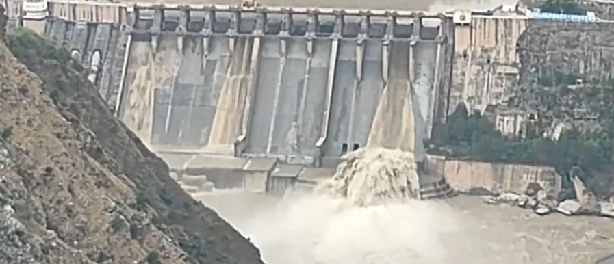 Water from two major dams on the Chenab released 