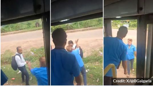AmaBus crew members assault passenger in public view, suspended