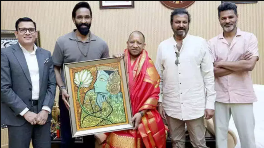 ‘Kannappa’ stars Prabhu Deva and Vishnu Manchu meet Yogi Adityanath in Lucknow