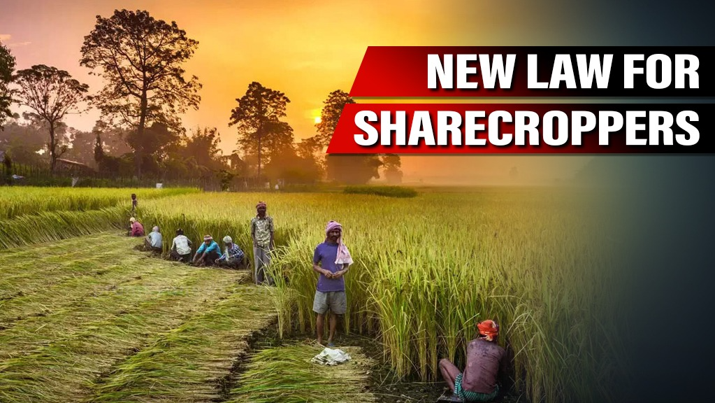 State Government to introduce Agricultural Land Lease Act to empower sharecroppers