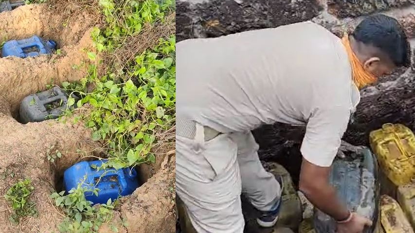 Illicit liquor hubs busted in Cuttack villages: Over 16,000 liters seized and destroyed