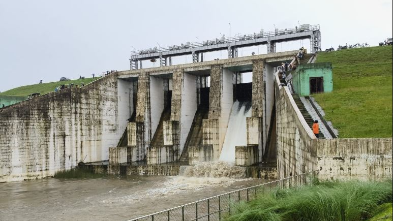 Water released from newly constructed Haldia Dam in Mayurbhanj for the first time