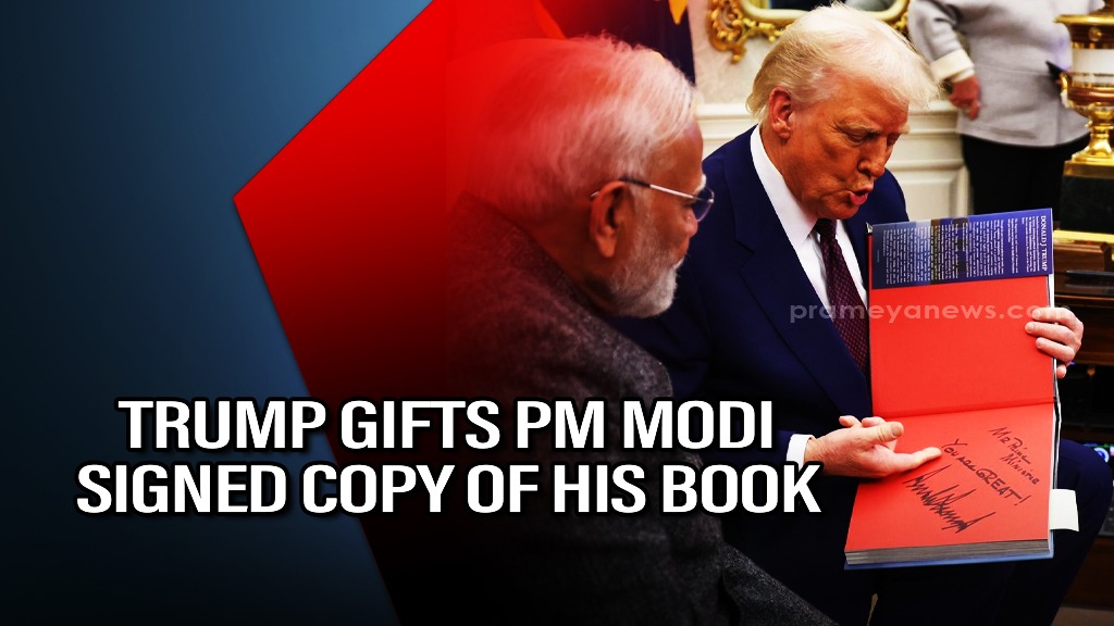 US Prez Donald Trump gifts PM Modi signed copy of his book ‘Our Journey Together’