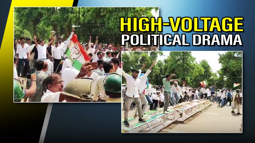 Congress Protest Turns Violent in Bhubaneswar | Clashes With Police
