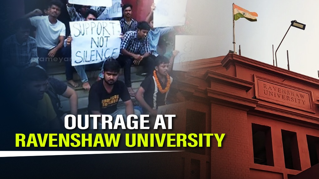 Odisha: Ravenshaw University students protest against assault on hostel students