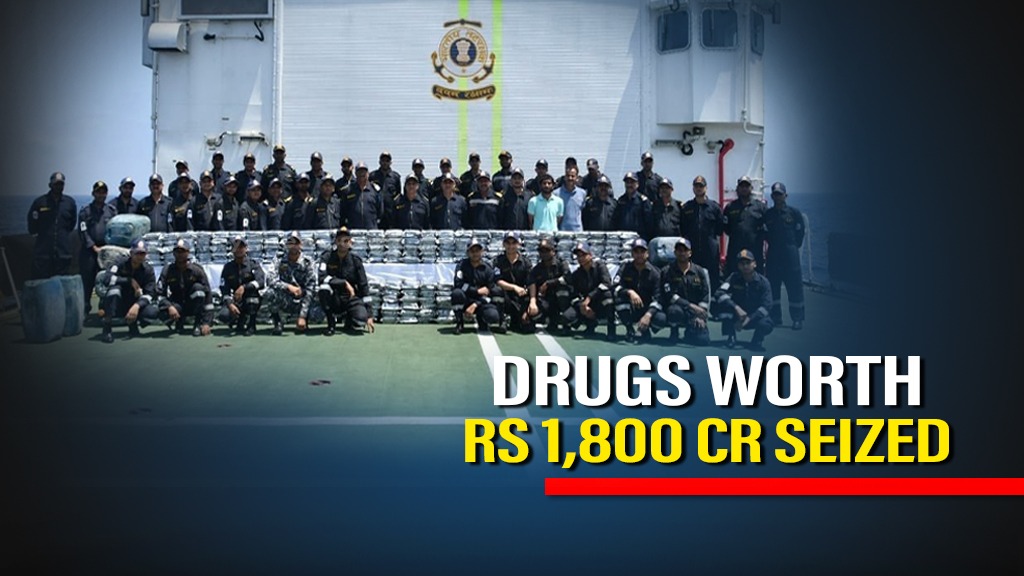 Gujarat ATS, Indian Coast Guard seize drugs worth around Rs 1,800 cr