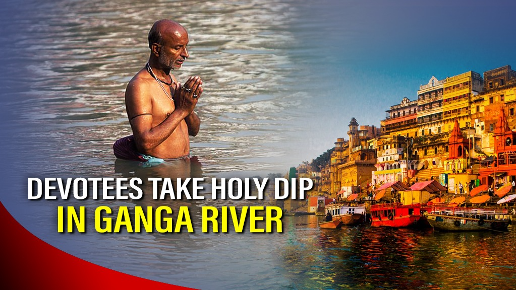 Akshaya Tritiya 2025: Devotees take holy dip in Ganga River in UP’s Varanasi