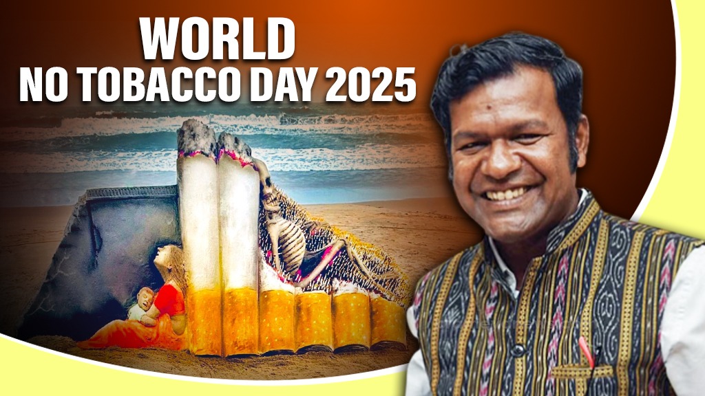 Skeleton Speaks: Sudarsan Pattnaik’s No Tobacco Day Sand Message 2025